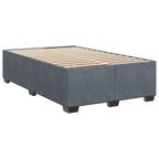 Boxspringbett mit Matratze Dunkelgrau 120x190 cm Samt