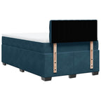 Boxspringbett mit Matratze Dunkelblau 120x190 cm Samt