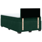 Boxspringbett mit Matratze Dunkelgrün 120x190 cm Samt