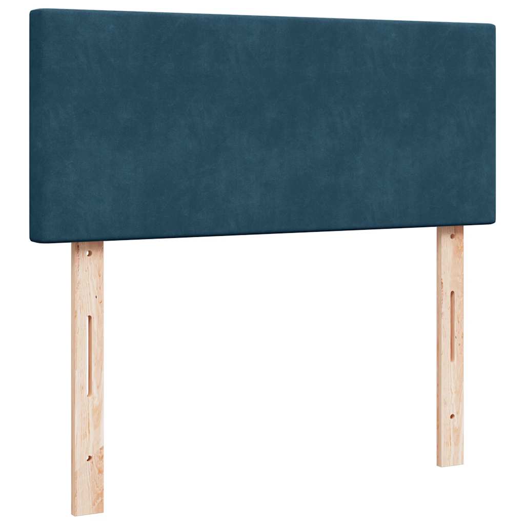 Boxspringbett mit Matratze Dunkelblau 120x200 cm Samt