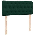 Boxspringbett mit Matratze Dunkelgrün 120x200 cm Samt