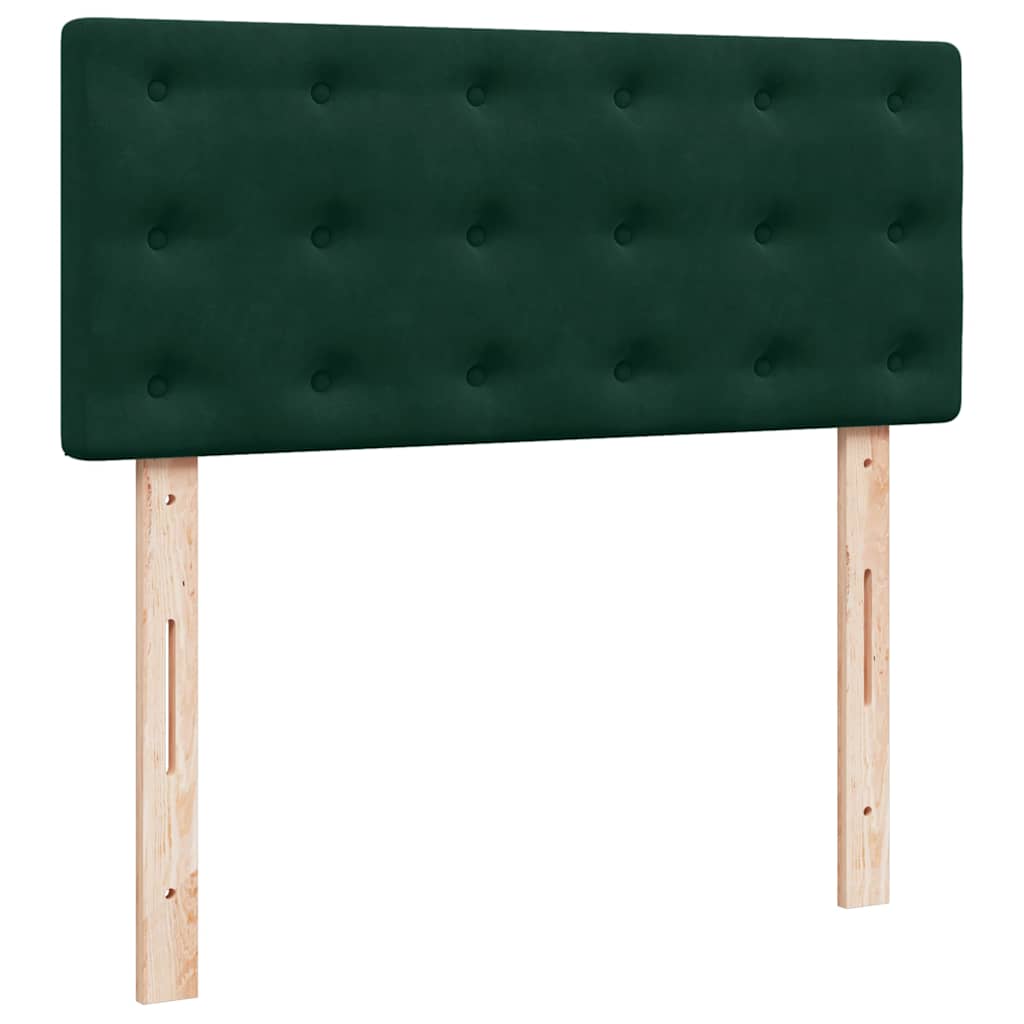 Boxspringbett mit Matratze Dunkelgrün 120x200 cm Samt