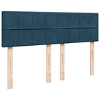 Boxspringbett mit Matratze Dunkelblau 140x190 cm Samt