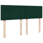 Boxspringbett mit Matratze Dunkelgrün 140x200 cm Samt