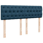 Boxspringbett mit Matratze Dunkelblau 140x200 cm Samt