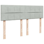 Boxspringbett mit Matratze Hellgrau 160x200 cm Samt