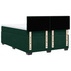 Boxspringbett mit Matratze Dunkelgrün 160x200 cm Samt