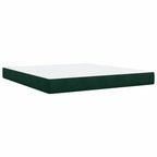 Boxspringbett mit Matratze Dunkelgrün 180x200 cm Samt