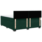 Boxspringbett mit Matratze Dunkelgrün 180x200 cm Samt