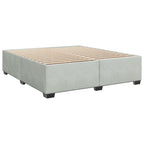 Boxspringbett mit Matratze Hellgrau 180x200 cm Samt