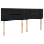Boxspringbett mit Matratze Schwarz 180x200 cm Samt