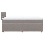 Boxspringbett mit Matratze Taupe 90x190 cm Stoff