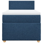 Boxspringbett mit Matratze Blau 90x190 cm Stoff
