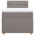 Boxspringbett mit Matratze Taupe 90x190 cm Stoff