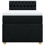 Boxspringbett mit Matratze Schwarz 90x200 cm Stoff