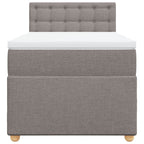Boxspringbett mit Matratze Taupe 90x200 cm Stoff