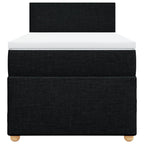 Boxspringbett mit Matratze Schwarz 100x200 cm Stoff