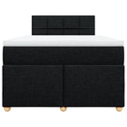 Boxspringbett mit Matratze Schwarz 120x190 cm Stoff