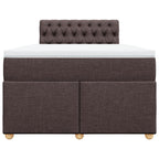 Boxspringbett mit Matratze Dunkelbraun 120x190 cm Stoff