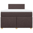 Boxspringbett mit Matratze Dunkelbraun 120x200 cm Stoff