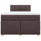 Boxspringbett mit Matratze Dunkelbraun 120x200 cm Stoff