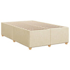 Boxspringbett mit Matratze Creme 120x200 cm Stoff
