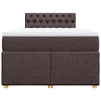 Boxspringbett mit Matratze Dunkelbraun 120x200 cm Stoff