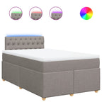Boxspringbett mit Matratze Taupe 120x200 cm Stoff