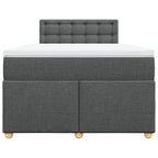 Boxspringbett mit Matratze Dunkelgrau 120x200 cm Stoff