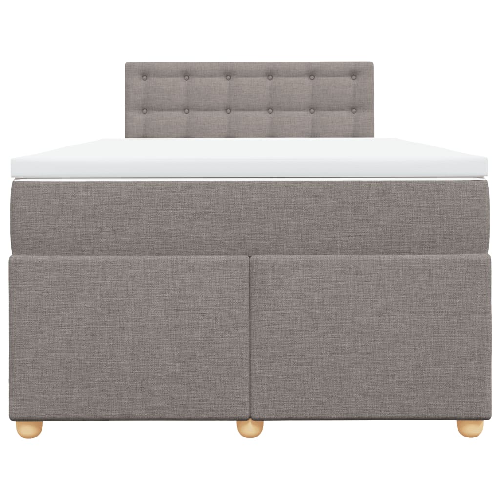 Boxspringbett mit Matratze Taupe 120x200 cm Stoff