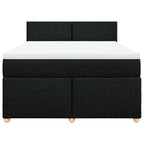 Boxspringbett mit Matratze Schwarz 140x190 cm Stoff