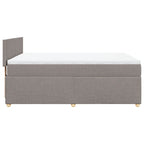 Boxspringbett mit Matratze Taupe 140x190 cm Stoff