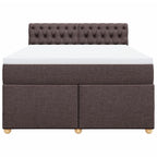 Boxspringbett mit Matratze Dunkelbraun 140x190 cm Stoff