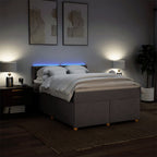 Boxspringbett mit Matratze Taupe 140x190 cm Stoff