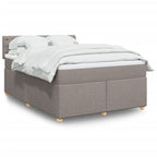 Boxspringbett mit Matratze Taupe 140x190 cm Stoff
