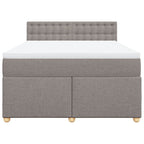 Boxspringbett mit Matratze Taupe 140x190 cm Stoff