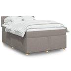 Boxspringbett mit Matratze Taupe 160x200 cm Stoff