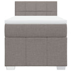 Boxspringbett mit Matratze Taupe 80x200 cm Stoff