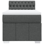 Boxspringbett mit Matratze Dunkelgrau 90x190 cm Stoff