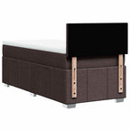 Boxspringbett mit Matratze Dunkelbraun 90x200 cm Stoff