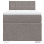 Boxspringbett mit Matratze Taupe 100x200 cm Stoff