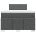 Boxspringbett mit Matratze Dunkelgrau 120x200 cm Stoff