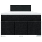 Boxspringbett mit Matratze Schwarz 120x200 cm Stoff