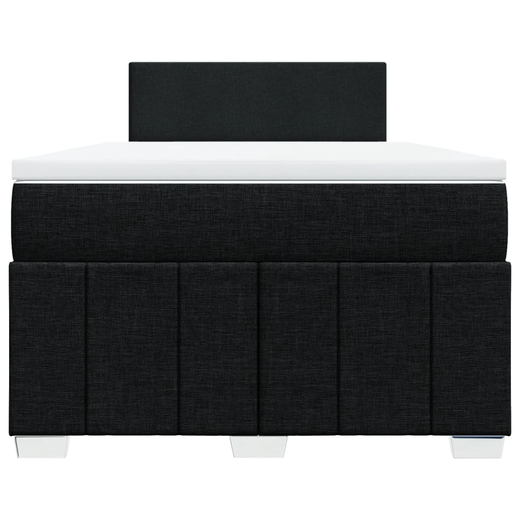 Boxspringbett mit Matratze Schwarz 120x200 cm Stoff