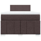 Boxspringbett mit Matratze Dunkelbraun 120x200 cm Stoff