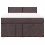 Boxspringbett mit Matratze Dunkelbraun 140x190 cm Stoff