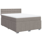 Boxspringbett mit Matratze Taupe 140x190 cm Stoff