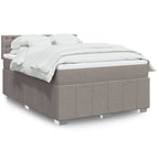 Boxspringbett mit Matratze Taupe 140x190 cm Stoff