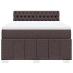 Boxspringbett mit Matratze Dunkelbraun 140x200 cm Stoff