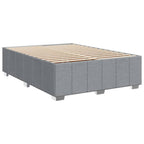 Boxspringbett mit Matratze Hellgrau 140x200 cm Stoff